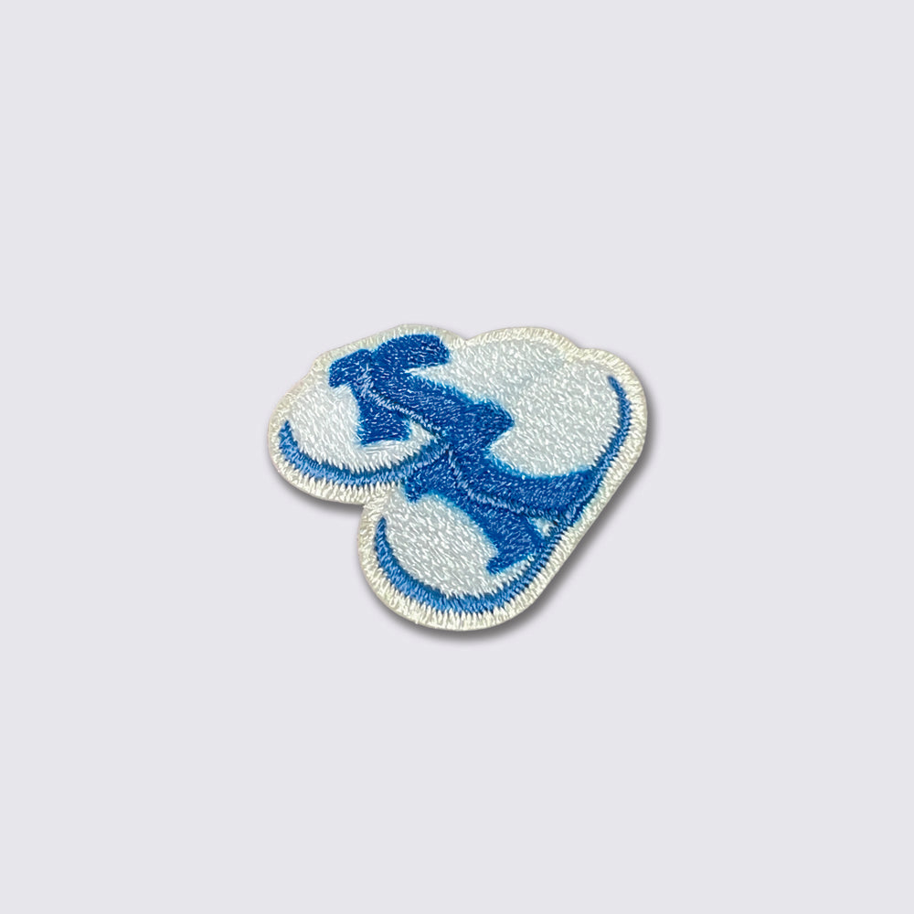 Blue and white Taiwan beer embroidery patch