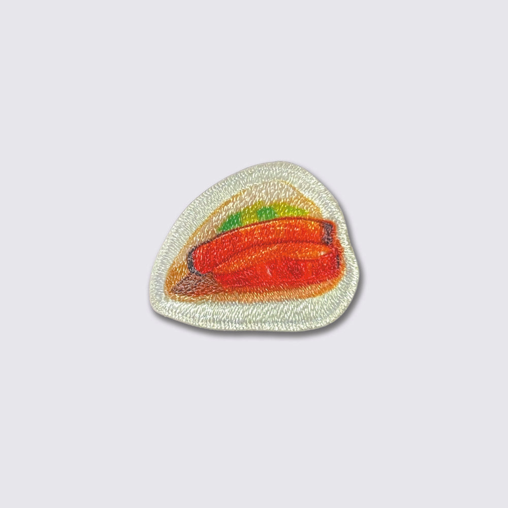 Braised pork rice and steamed buns double-purpose embroidery patch