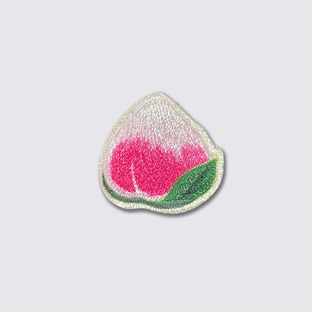 Red Tortoise Cake and Longevity Peach Embroidery Patch