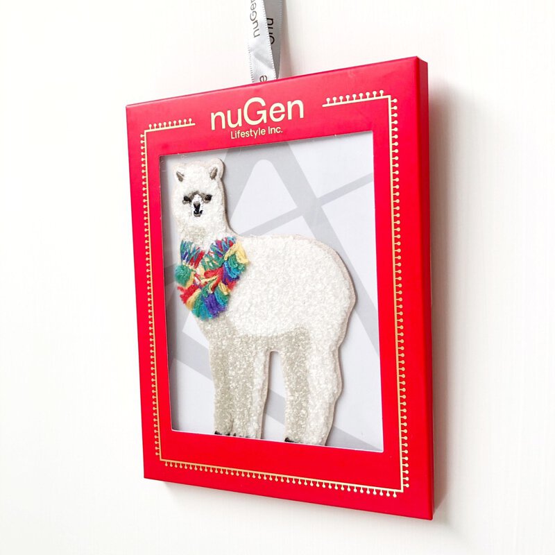 聖誕羊駝刺繡布貼