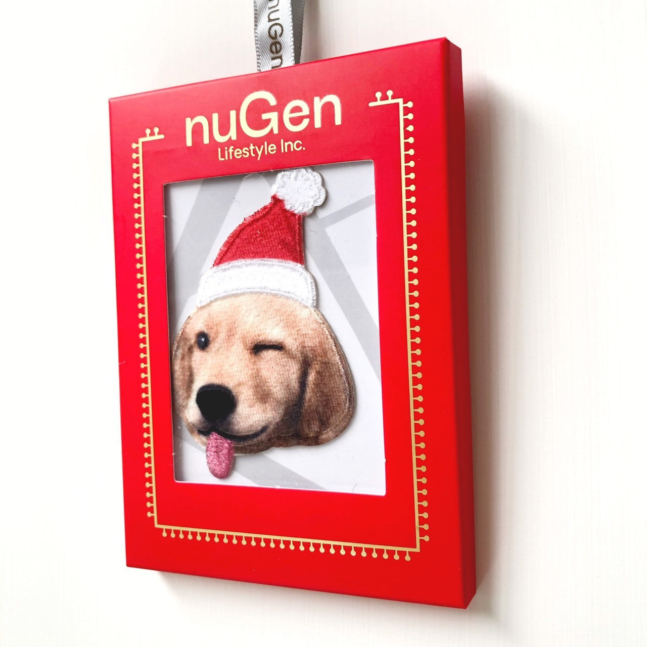 聖誕狗狗刺繡布貼