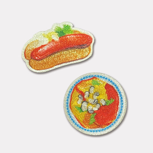 大腸包小腸蚵仔煎雙用刺繡布貼