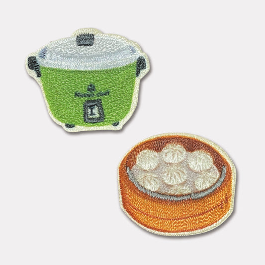 電鍋小籠包雙用刺繡布貼
