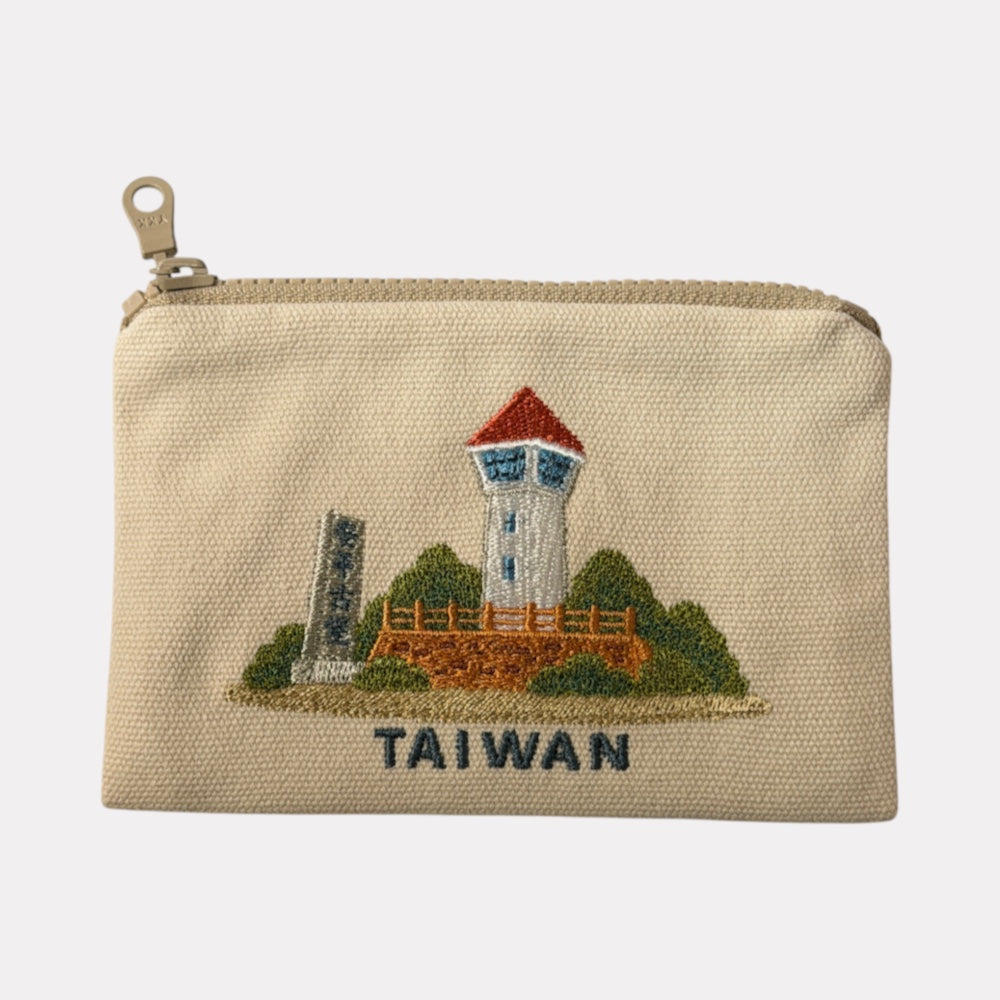 燈塔刺繡零錢包正面