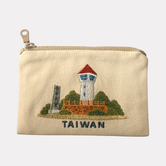 燈塔刺繡零錢包正面