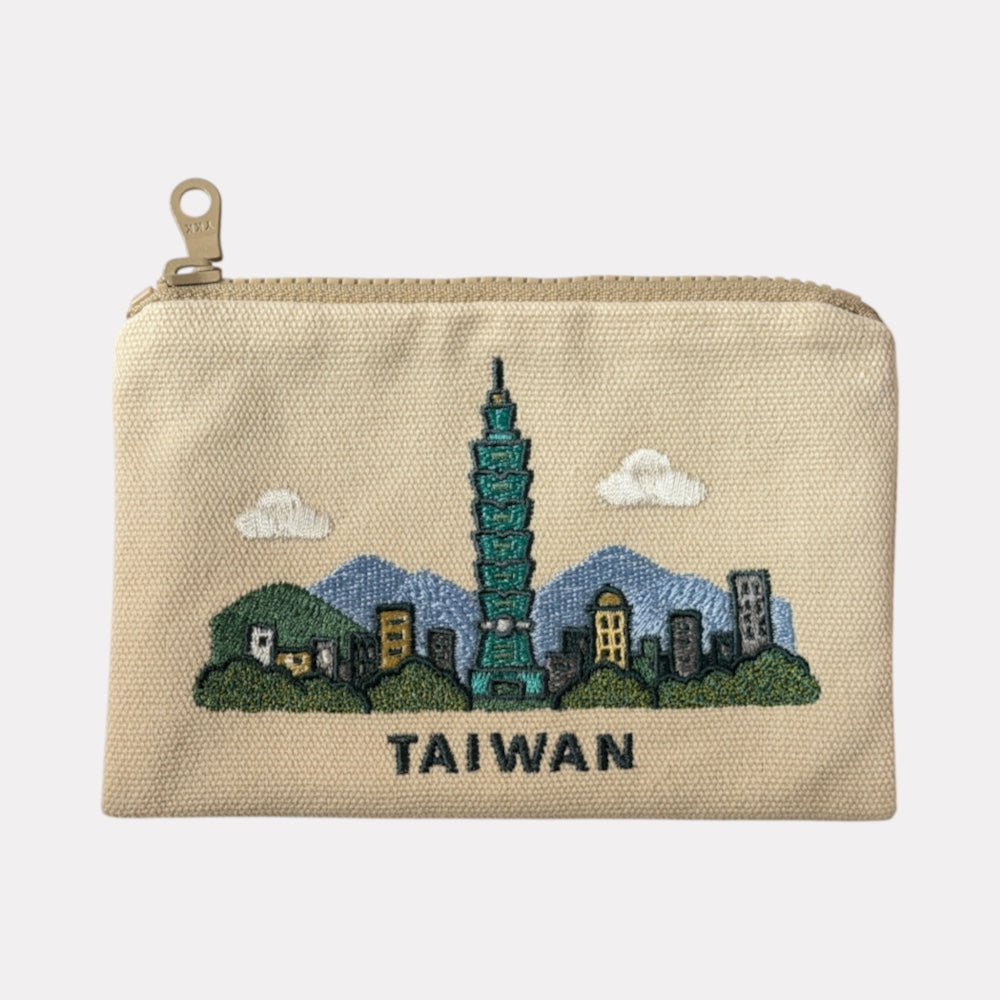 台北101刺繡零錢包正面