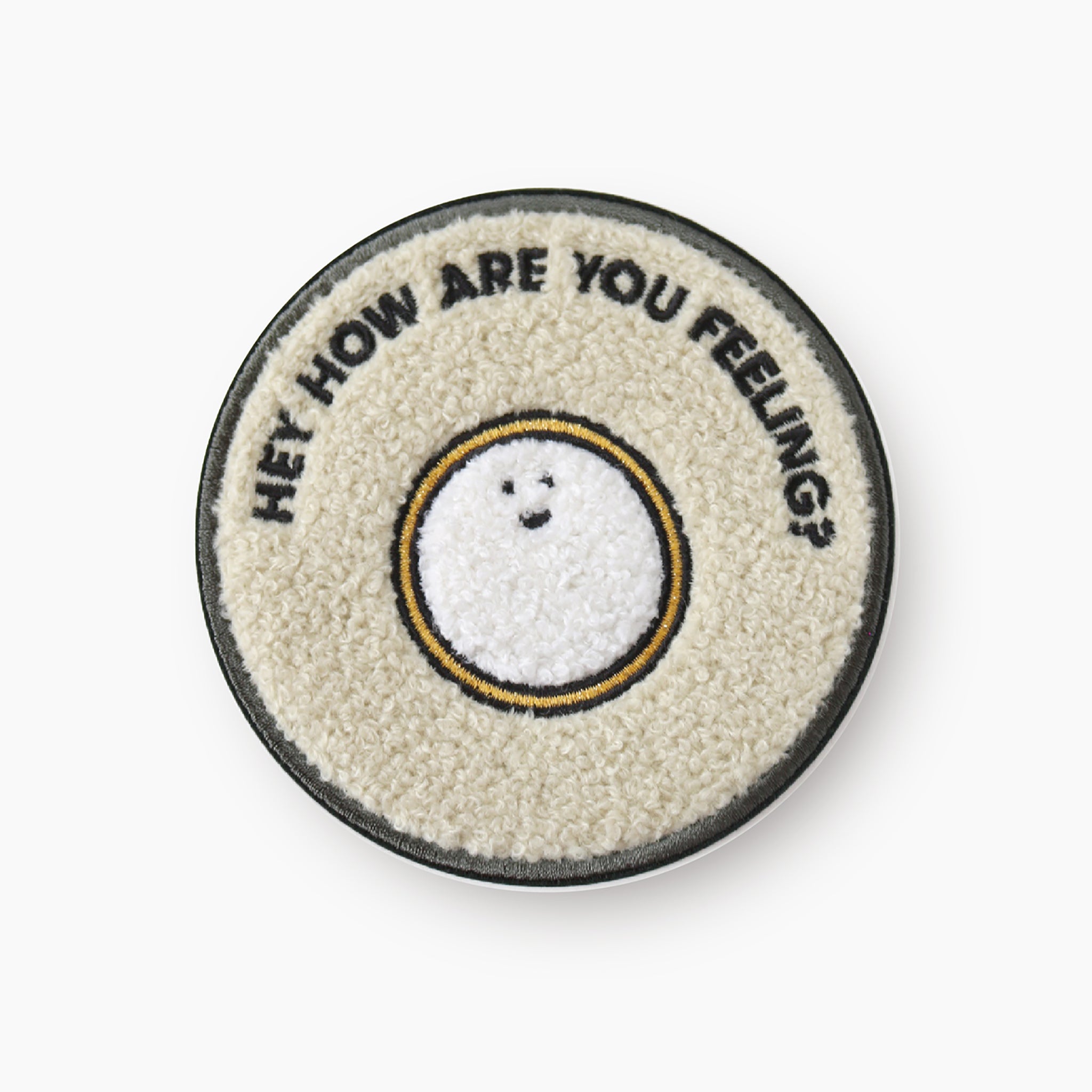 HEY HOW ARE YOU FEELING 圓圓刺繡杯墊