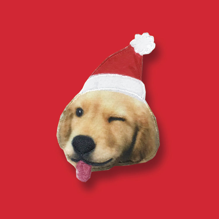 聖誕狗狗刺繡布貼
